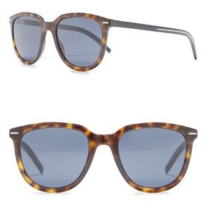 NEW w Case Christian Dior Black Tie 51mm Rectangle Sunglasses